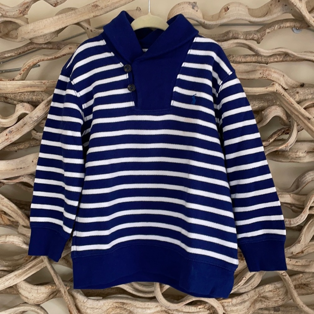Boys Striped Ralph Lauren Sweater - size 4